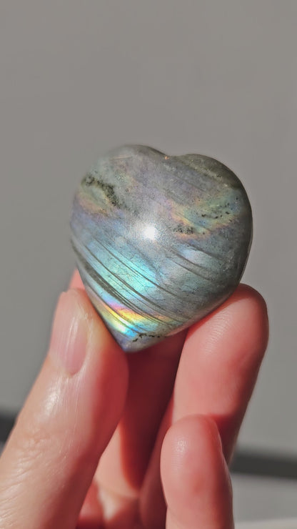 Labradorite Heart