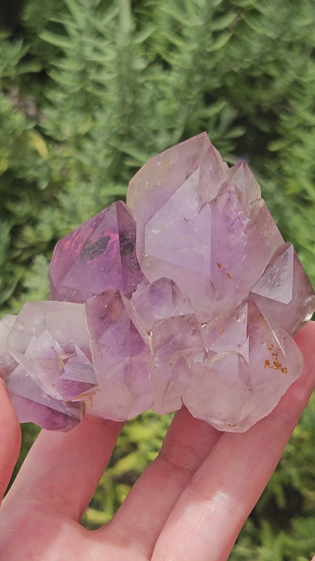 Video of amethyst elestial cluster