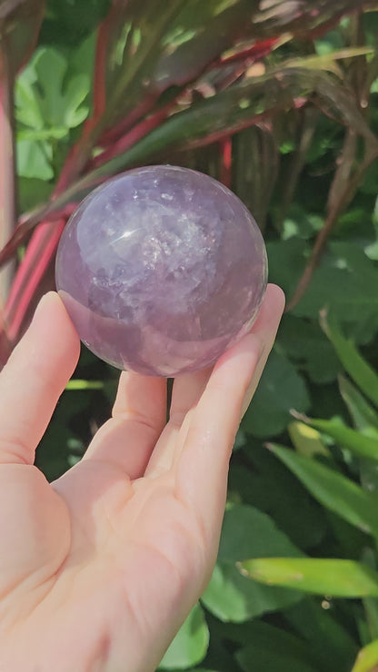 Mica in Fluorite sphere