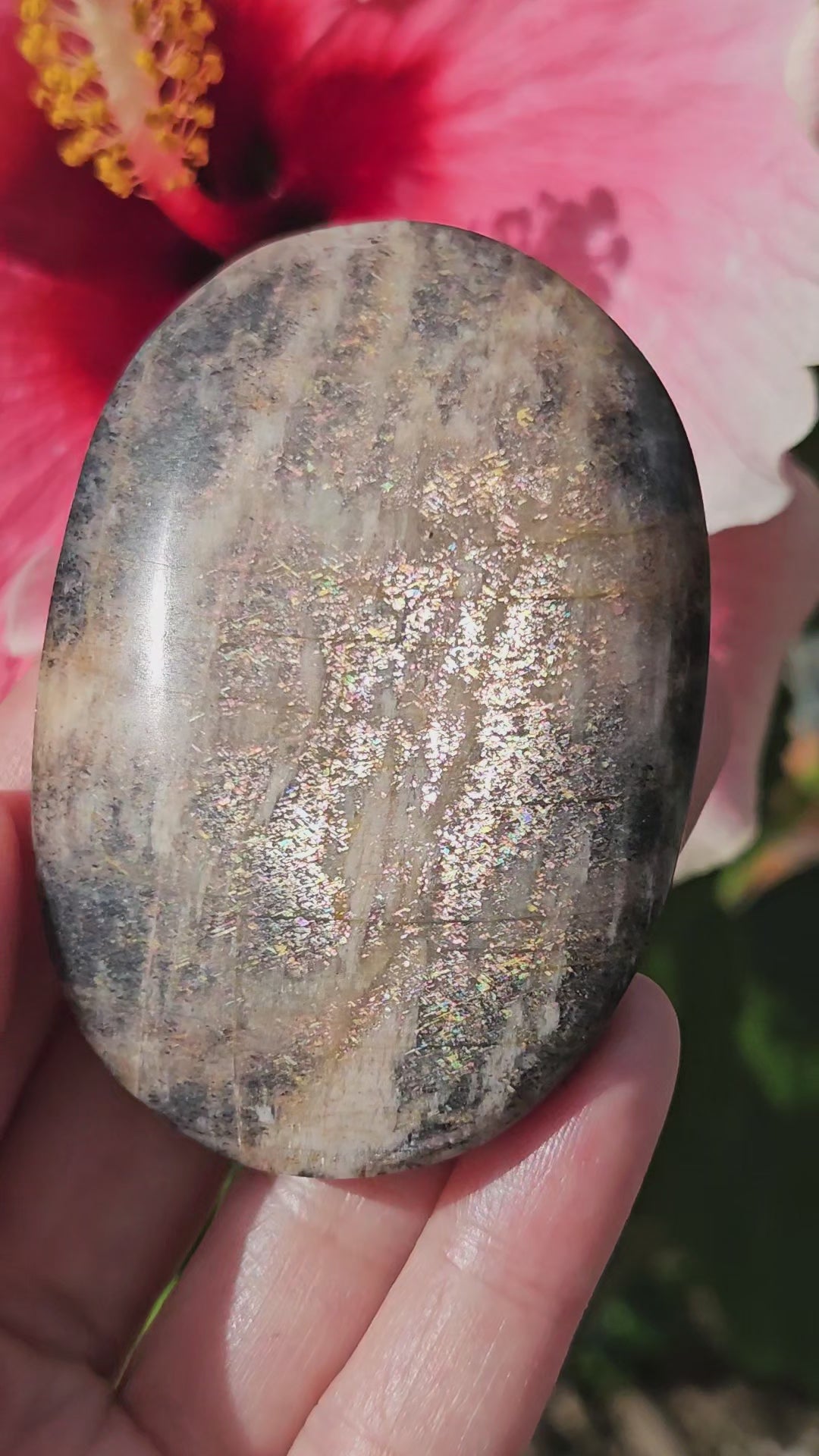 Video of rainbow lattice sunstone from tanzania