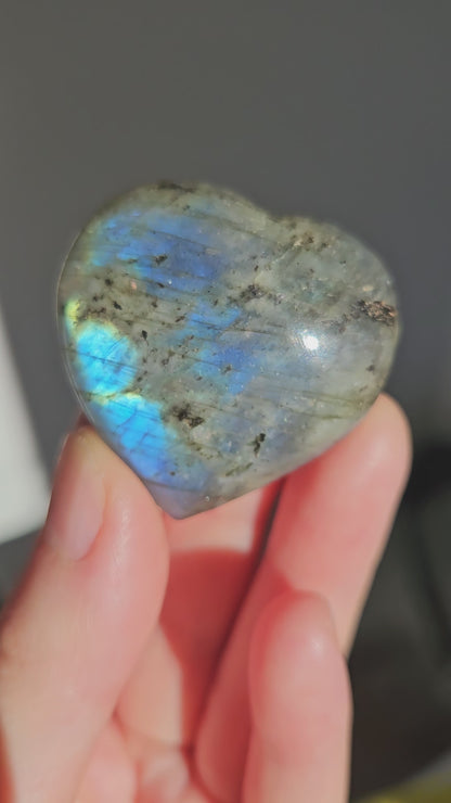 Labradorite Heart