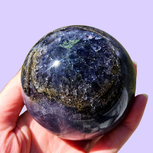 Fluorite Pyrite Sphere