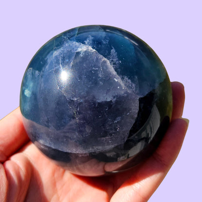 Fluorite Sphere with Pyrite