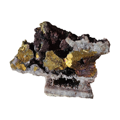 Quartz with Limonite, Hematite, Pyrite